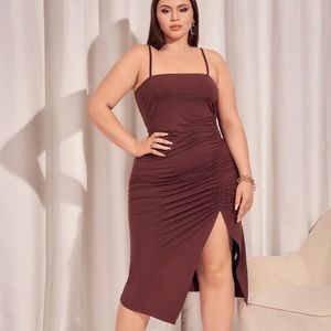 Shein Plus Ruched Bodycon Dress